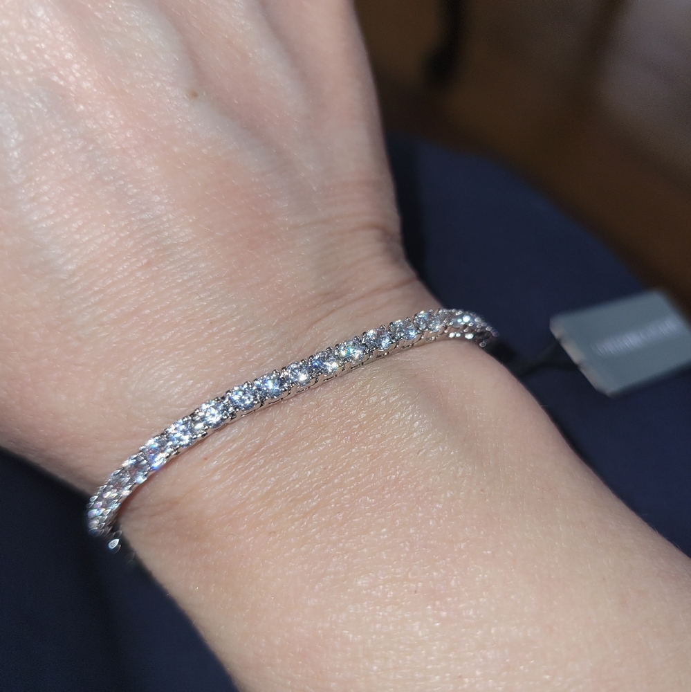SALE NADRI TENNIS DIAMOND CZs 💎 Platinum plated Bracelet